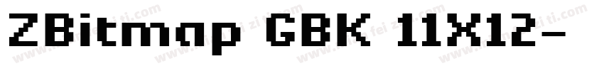 ZBitmap GBK 11X12字体转换